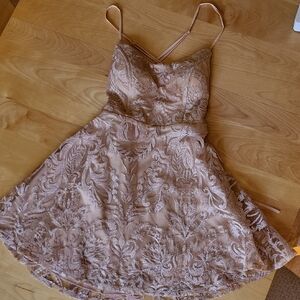 Elegant Lace Dress with Spaghetti Straps